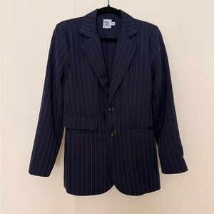 Navy Pinstripe Tailored Blazer